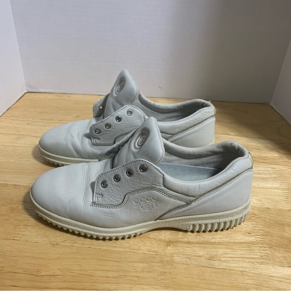ECCO Soft‎ 7 Women's Sneakers Shoes Size EU 38 US 7-7.5 Leather Beige-Tan